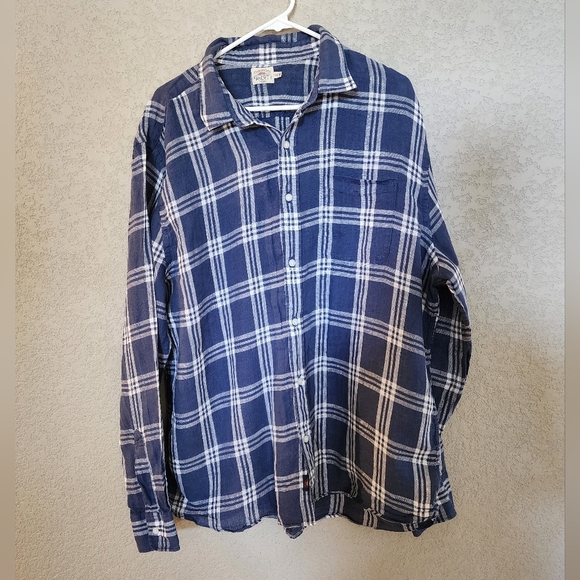 Faherty Linen Long Sleeve Button Down Shirt Size XXL